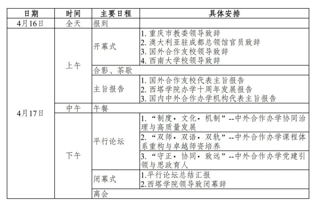 2024年休闲小栈
合作办学会议日程-2